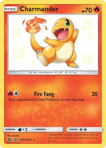 Charmander • Shiny Holo Rare • SV6/SV94 Hidden Fates: Shiny Vault