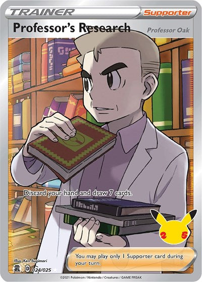 Professor's Research (Full Art) Pokemon • Ultra Rare • 024/025 Celebrations